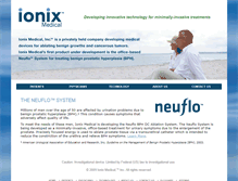 Tablet Screenshot of ionixmedical.com